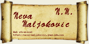 Neva Maljoković vizit kartica
